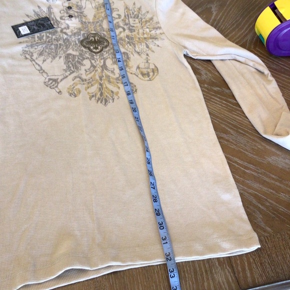 Armored Saint Of Los Angeles Beige Graphic Print Thermal Henley Shirt XXL - Picture 8 of 8